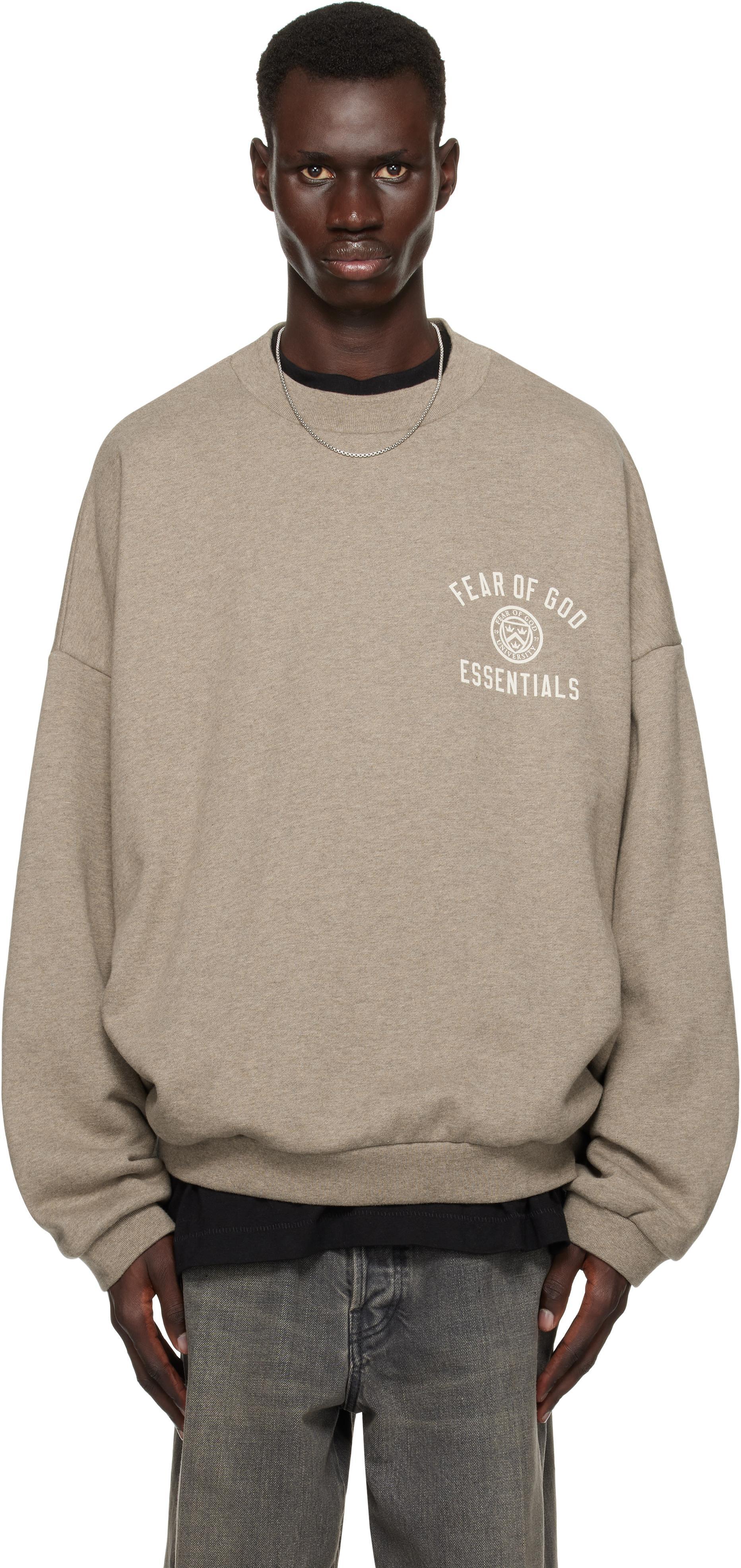 Gray Fleece Crewneck Sweatshirt Product Image