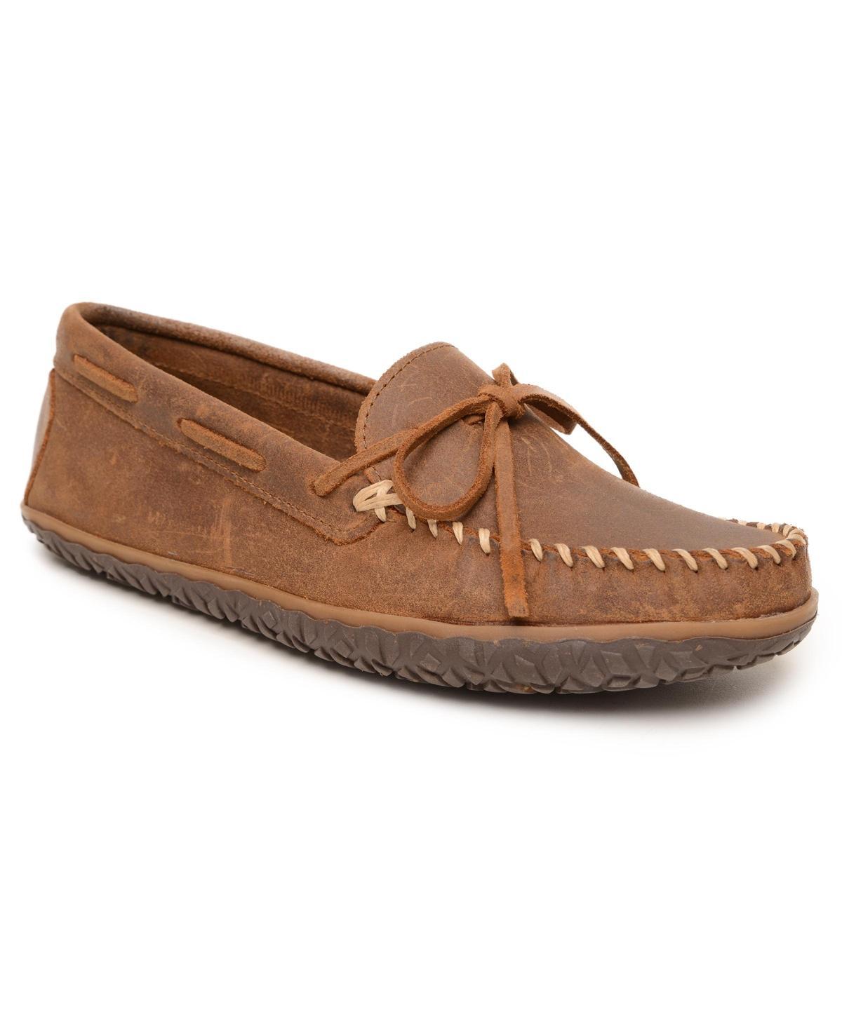 Minnetonka Mens Water Resistant Tie Tread Moccasin Loafers Product Image