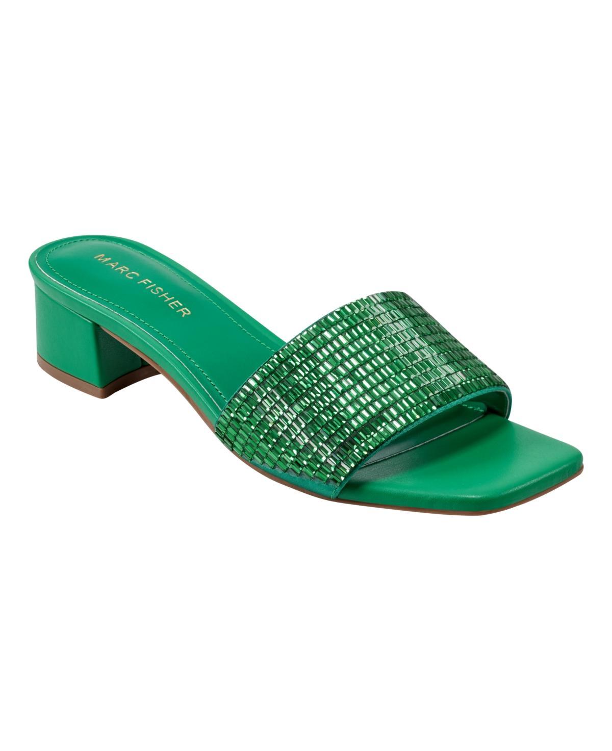 Marc Fisher Womens Casaly Slip-On Embellished Dress Sandals - Crystal Product Image