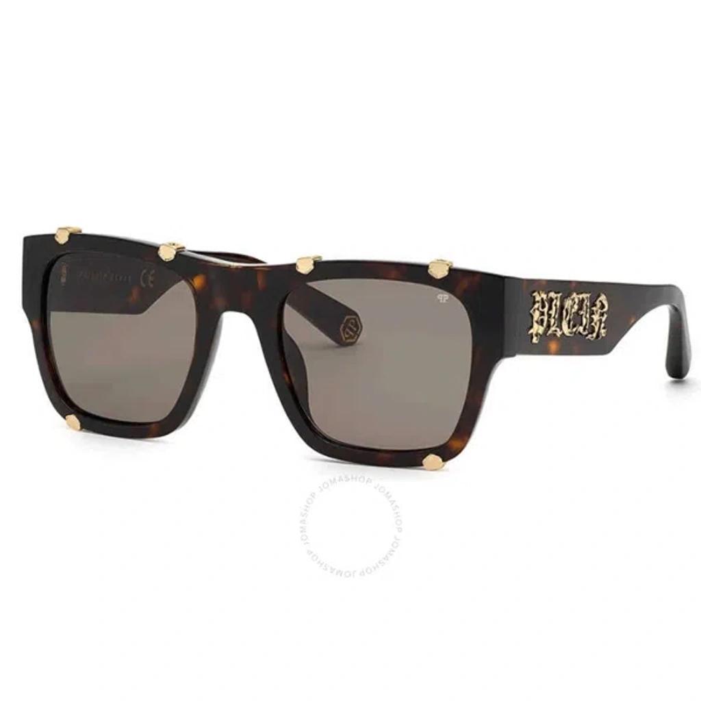 PHILIPP PLEIN Brown Acetate Sunglasses In Black Product Image