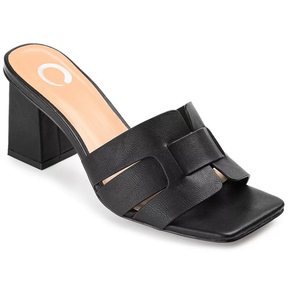 Journee Renatta Women's Tru Comfort Foam™ Block Heel Sandals, Size: 12, Black Product Image