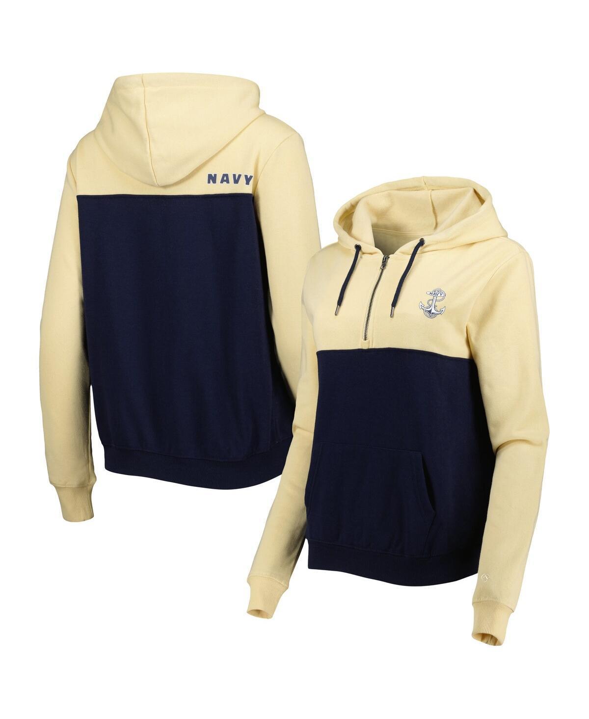 Womens Colosseum /Navy Navy Midshipmen Aidan Lightweight Half-Zip Hoodie Product Image