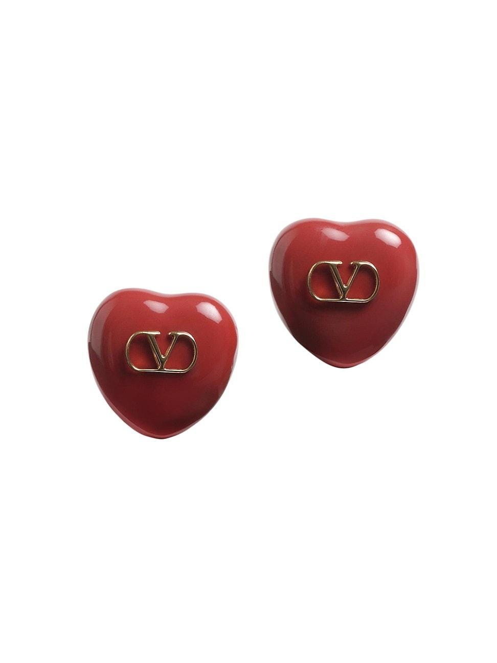 Womens Coeur Royal Earrings in Metal and Enamel Product Image