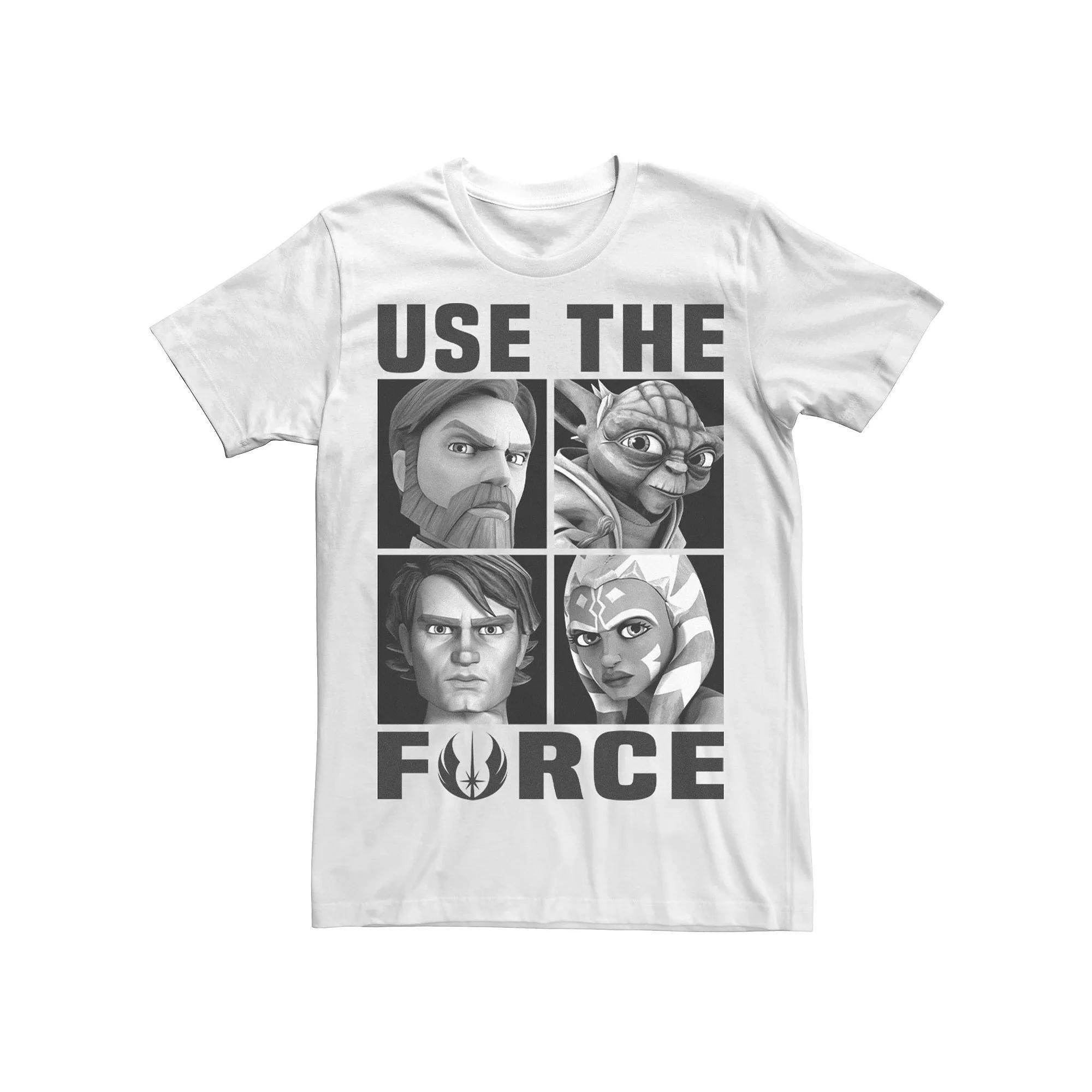 Men's Star Wars: Clone Wars Use The Force Character Box Up Tee,  Product Image