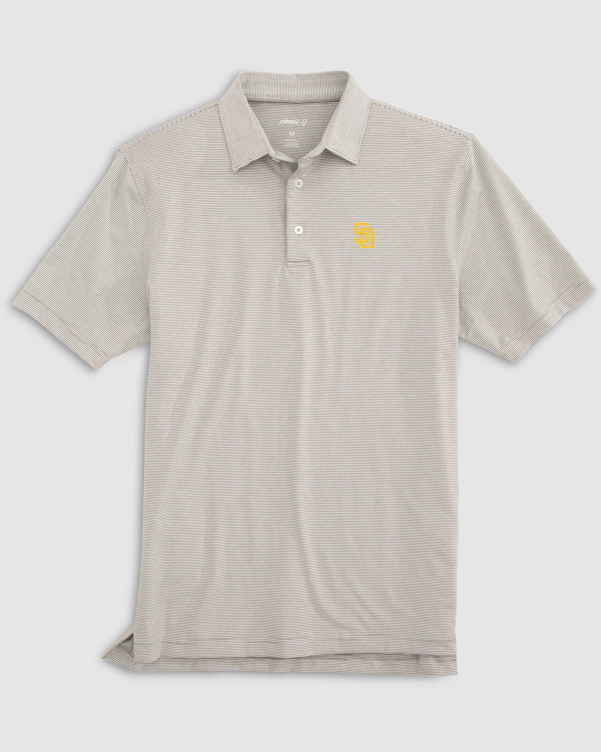 Virgina Tech Lyndonn Striped Jersey Performance Polo - Vault Logo Male Product Image