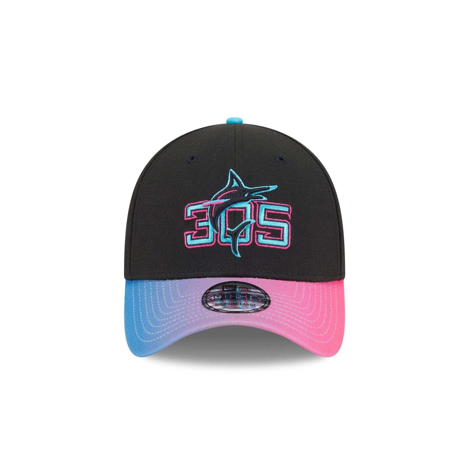 Miami Marlins City Connect 39THIRTY Stretch Fit Hat Male Product Image