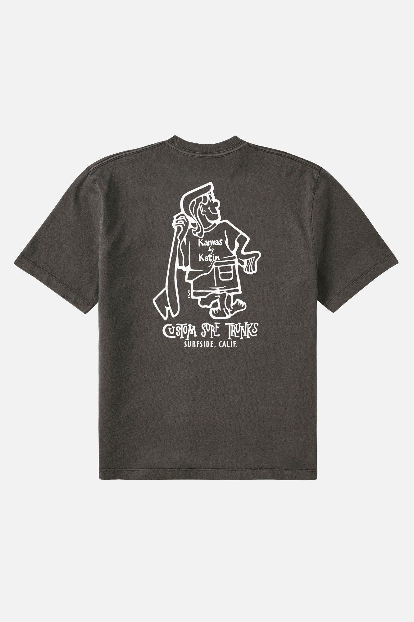 K-MAN BOX FIT TEE - BLACK WASH PIGMENT DYE / M Product Image