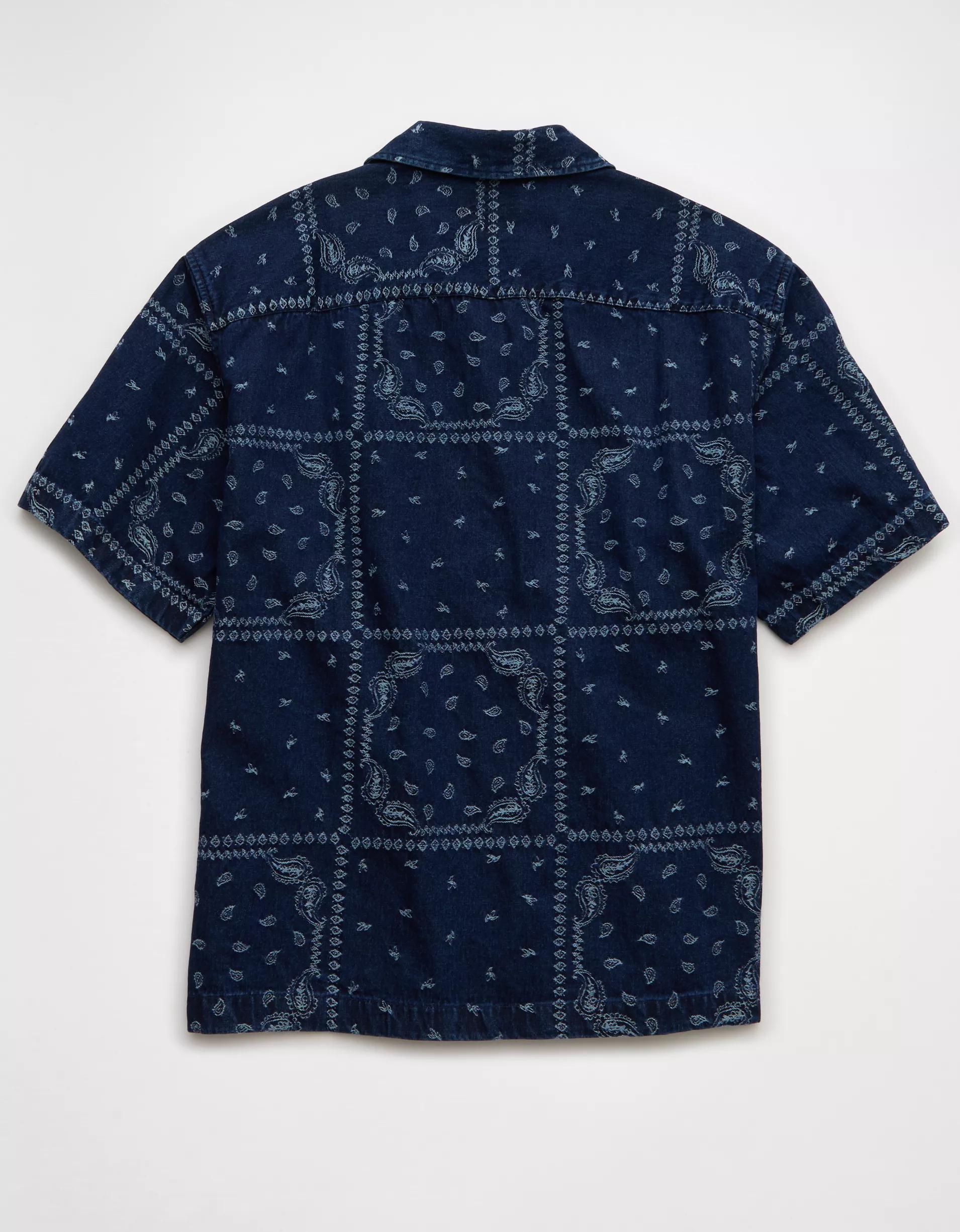 AE Poolside Printed Button-Up Shirt Product Image