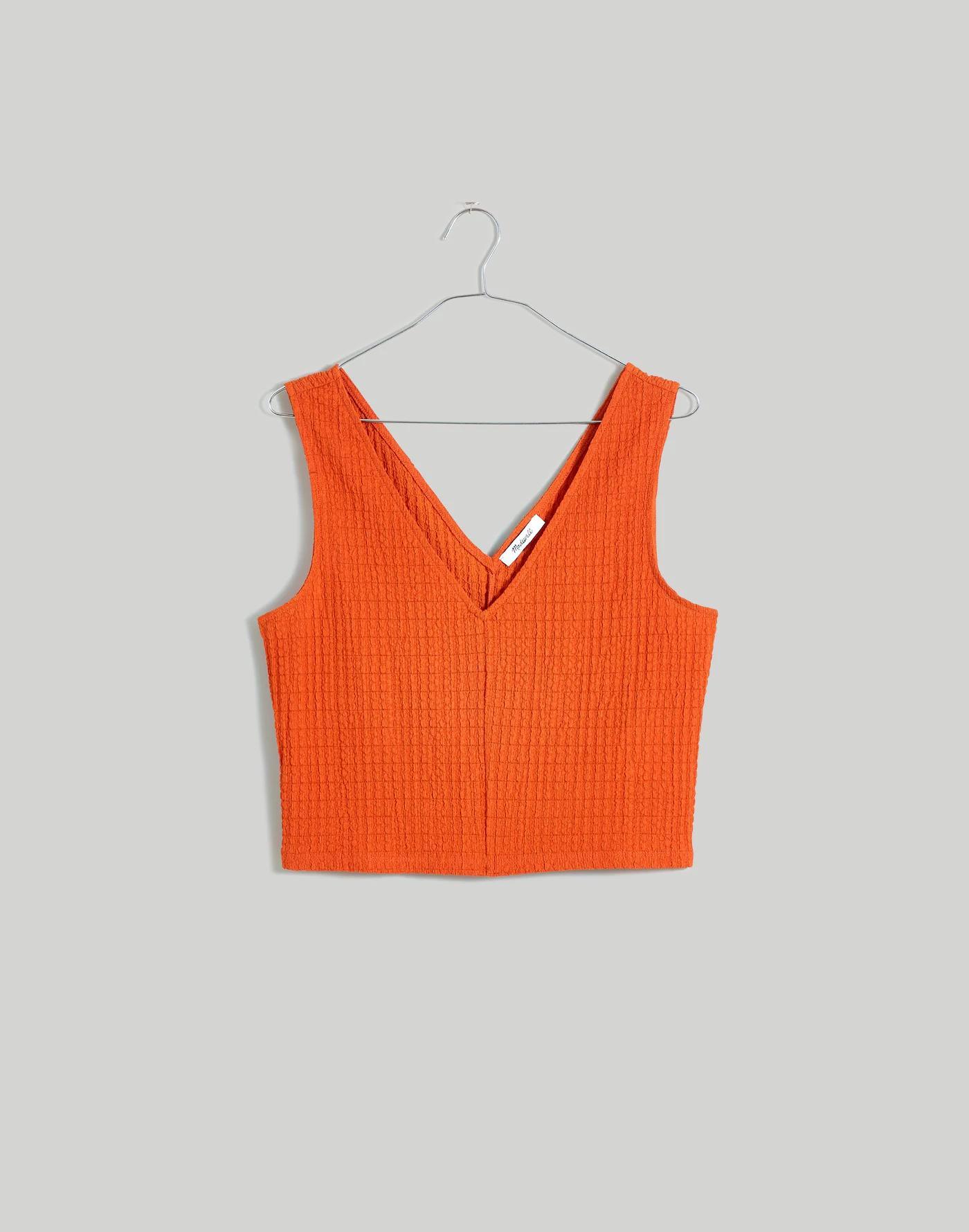 V-Neck Sleeveless Crop Top Product Image