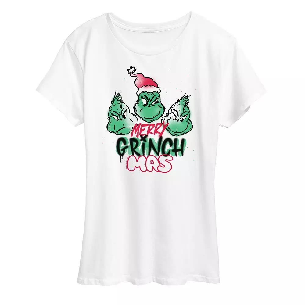Women's Dr. Seuss The Grinch Merry Grinchmas Graphic Tee, Girl's,  Product Image