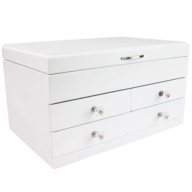 Mele and Co Fairhaven Wood Jewelry Box & Organizer, Womens, White Product Image