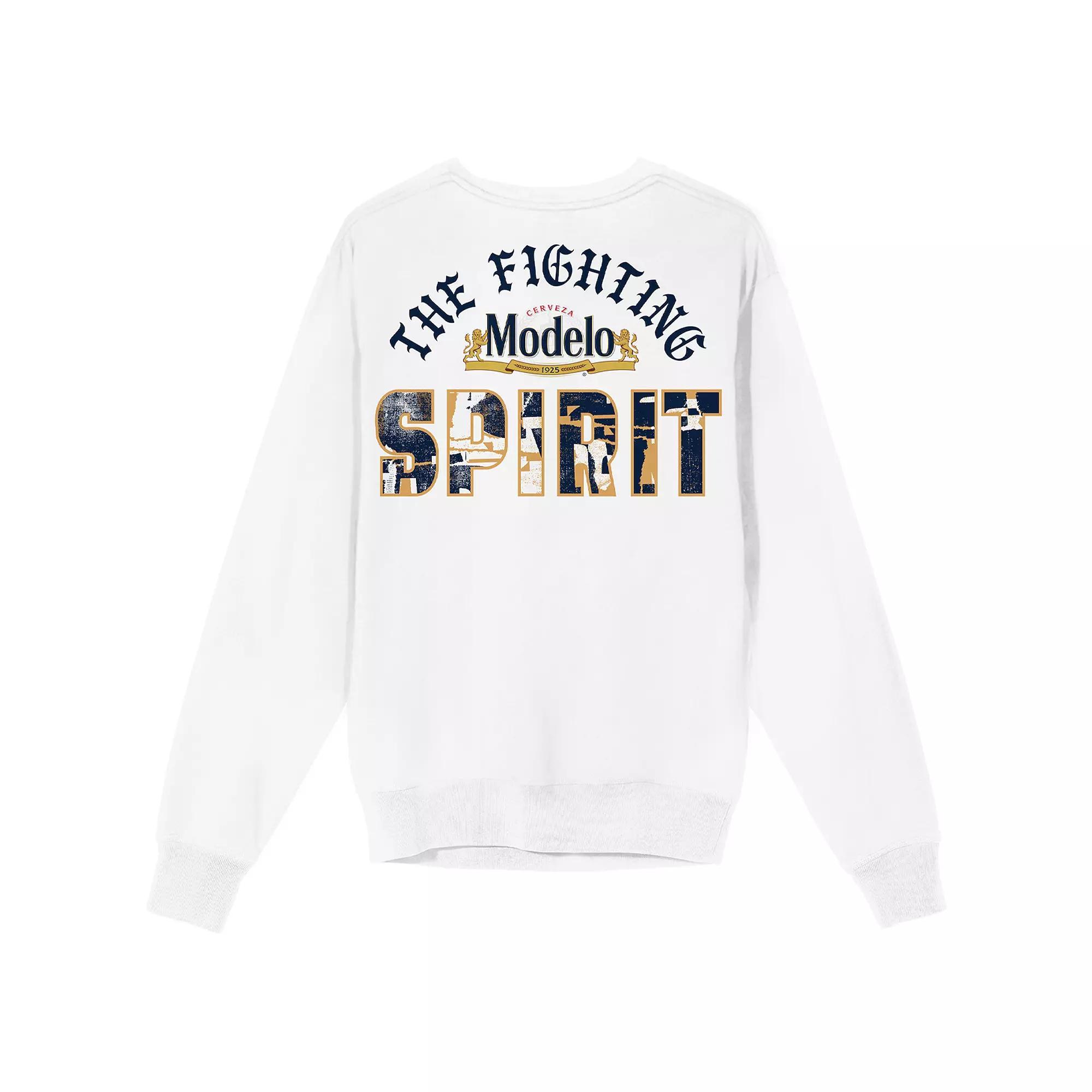 Men's Modelo Espiritu Luchador The Fighting Spirit Graphic Sweatshirt, Size: XXL, White Product Image