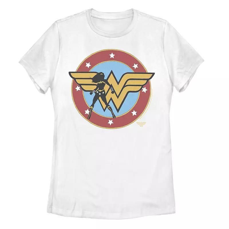 Juniors' DC Fandome Wonder Woman Silhouette Logo Graphic Tee, Girl's, Size: Small, White Product Image