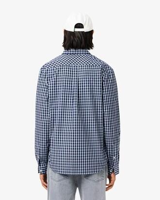 Regular Fit Plaid Poplin Shirt Product Image