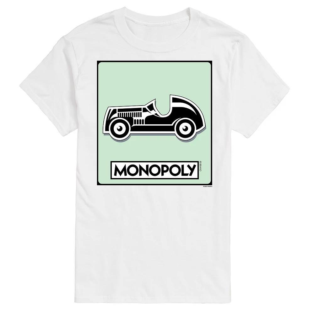 Big & Tall Monopoly Car Game Token Graphic Tee, Men's, Size: 3XB, White Product Image