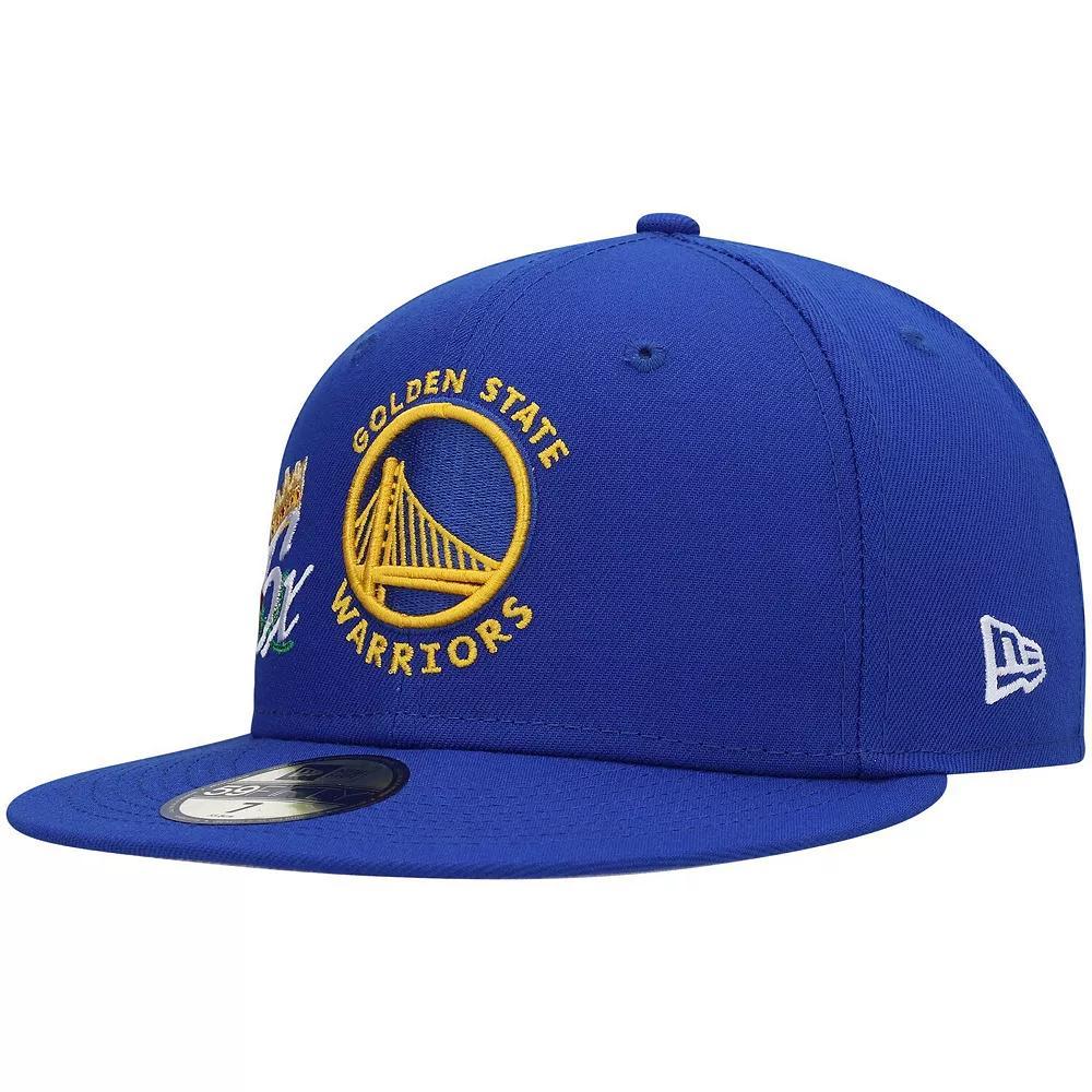Men's New Era Royal Golden State Warriors 6x NBA Finals Champions Crown 59FIFTY Fitted Hat, Size: 7 1/4, Blue Product Image