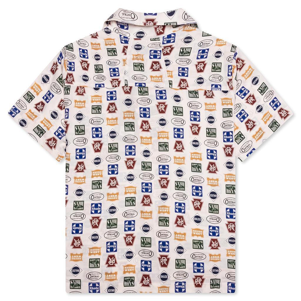 Trucker Print Silk Shirt - Multi Male Product Image