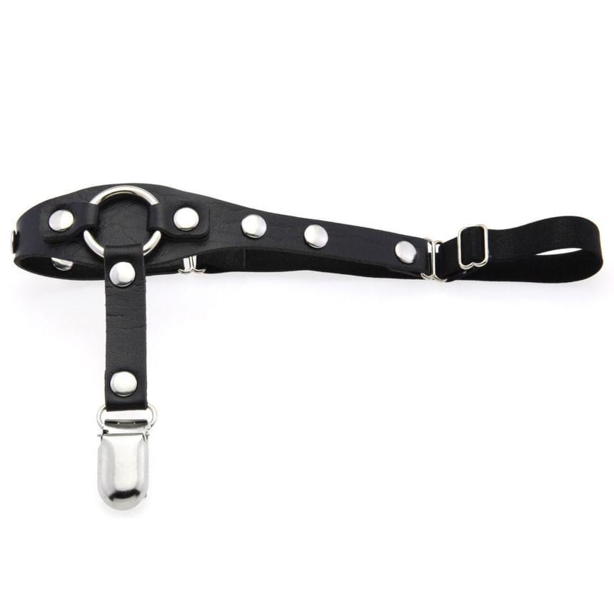 Faux Leather Studded Garter Product Image