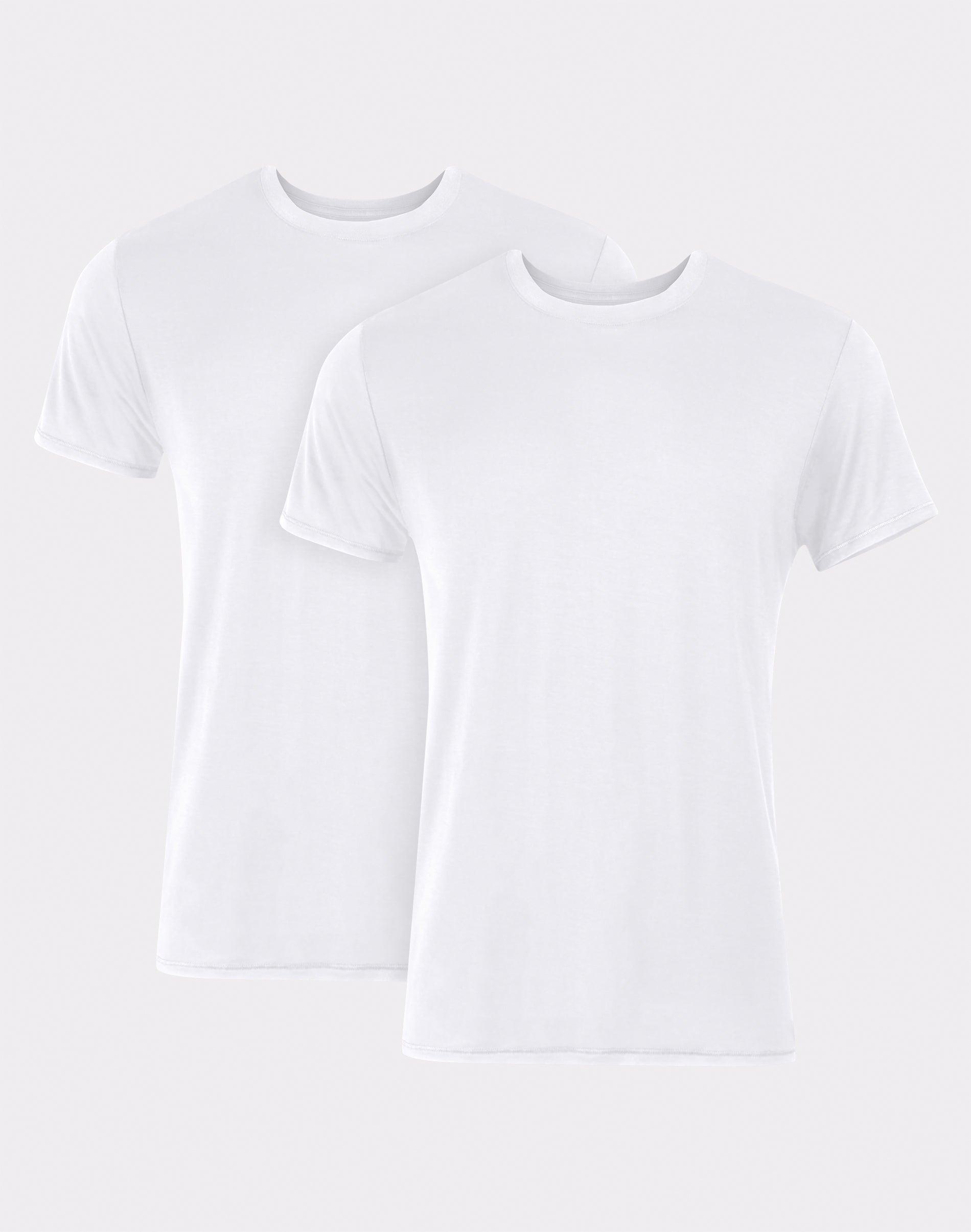 Hanes Originals Ultimate Mens SuperSoft Crewneck Undershirt, White, 2-Pack M Product Image