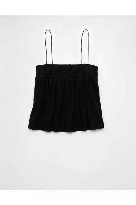 AE Sunchaser Knit Lace Trim Cami Product Image