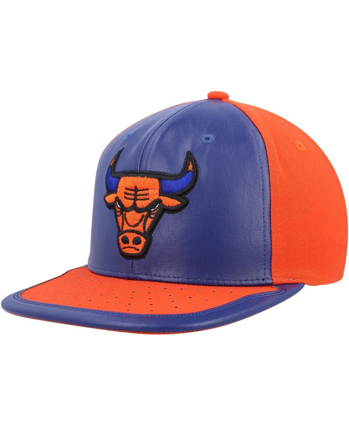 Mens Mitchell & Ness Royal/Orange Chicago Bulls Day One Snapback Hat Product Image