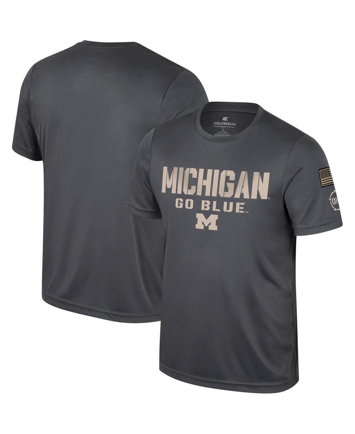 Mens Colosseum Charcoal Michigan Wolverines OHT Military Appreciation T-Shirt Product Image