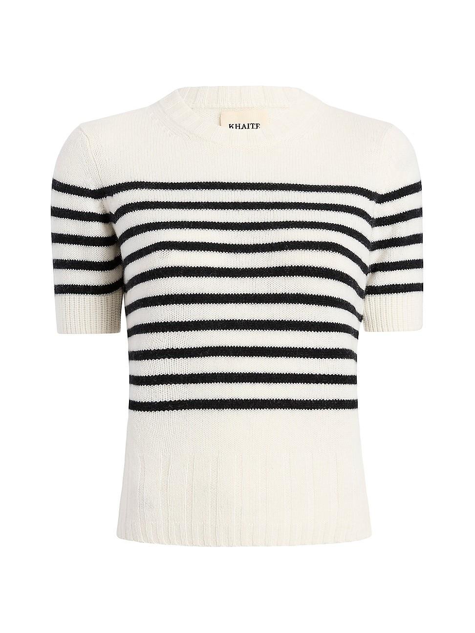 Womens Luphia Short-Sleeve Cashmere Sweater Product Image