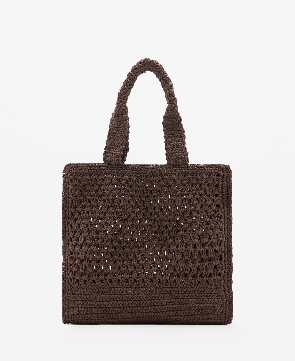 Natural fibre shopper bag - Women | MANGO USA Product Image