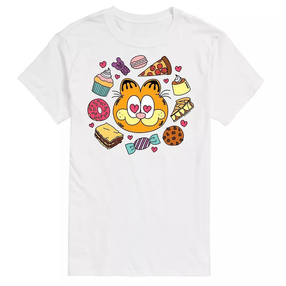Men's Garfield Hearts Food Graphic Tee,  Product Image
