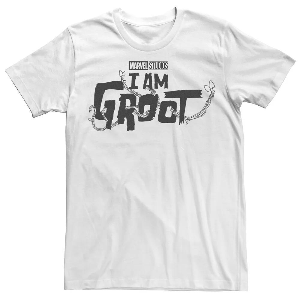 Men's Marvel I am Groot Black Logo Tee,  Product Image