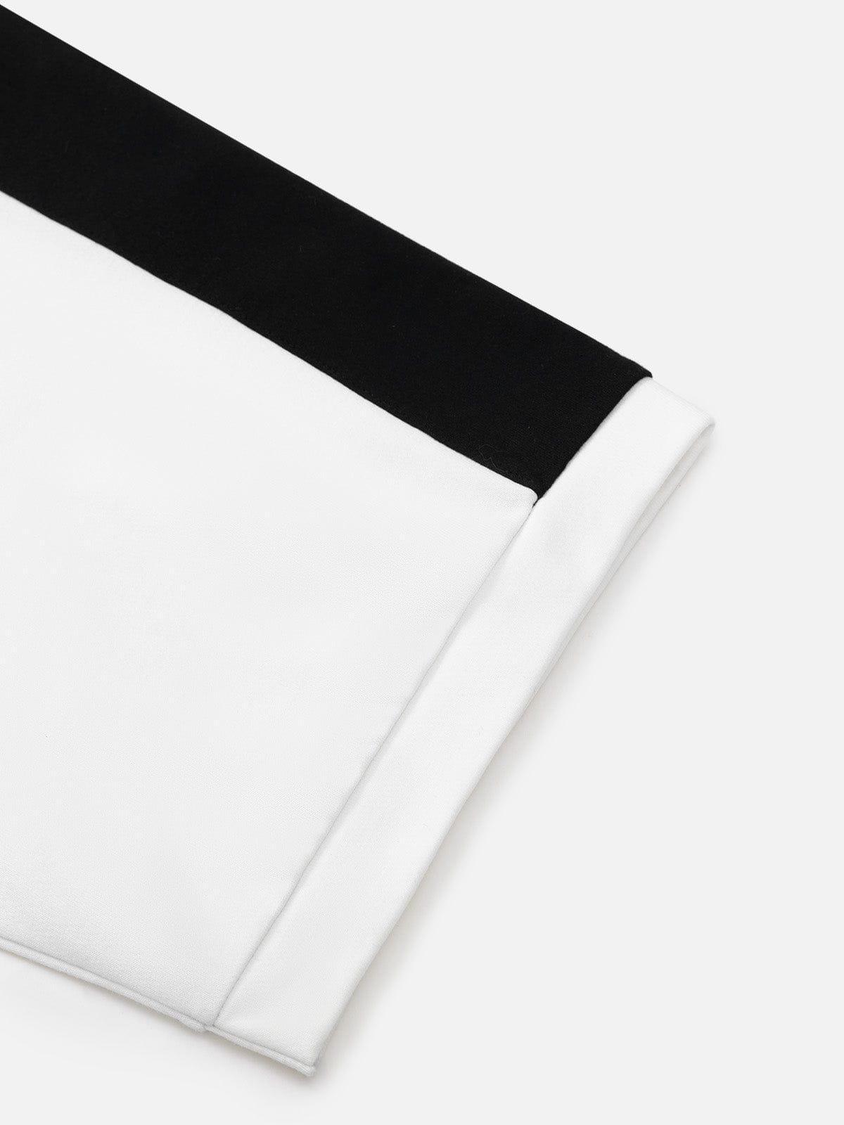 Aelfric Eden Stand Collar Color Blocking Tee Product Image