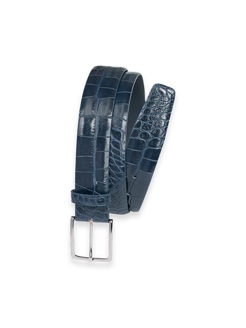 Crocodile Embossed with Changeable Buckle Belt - Blue Product Image