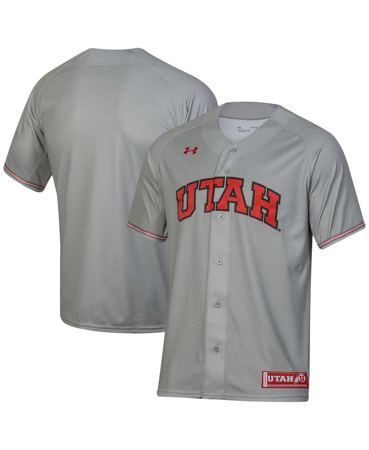 Mens Under Armour Gray Utah Utes Replica Baseball Jersey Product Image