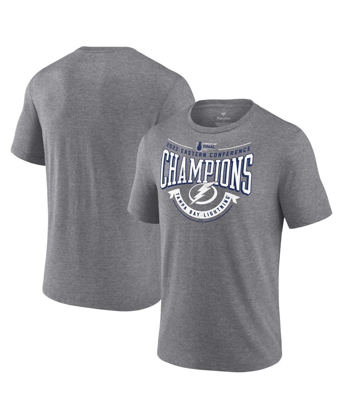 Mens Fanatics Heathered Gray Tampa Bay Lightning 2022 Eastern Conference Champions Go Ahead Goal Tri-Blend T-shirt Product Image