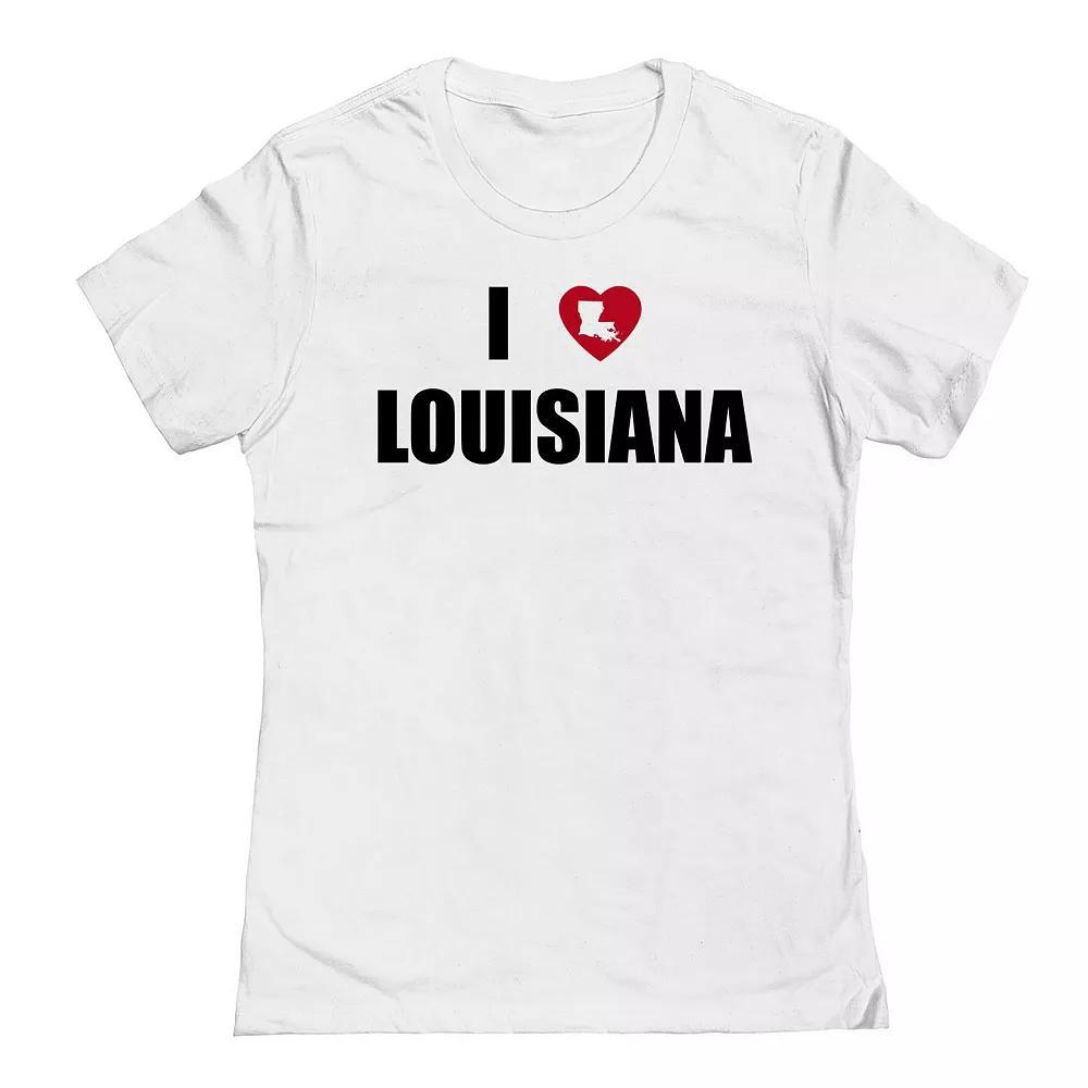 Junior's I Heart Louisiana Graphic Tee, Women's,  Product Image
