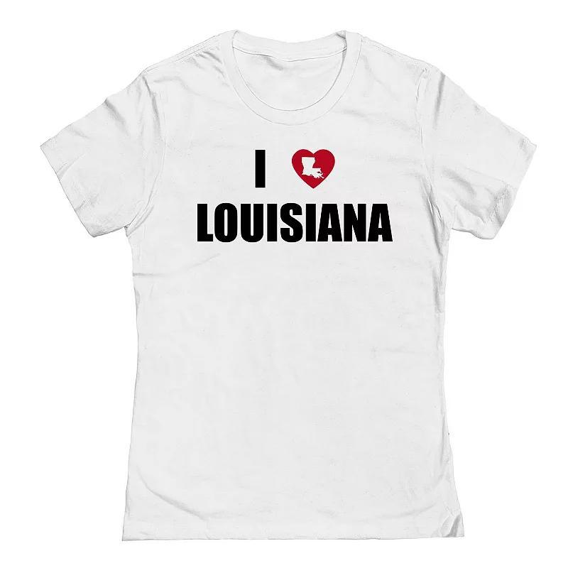 Junior's I Heart Louisiana Graphic Tee, Women's,  Product Image
