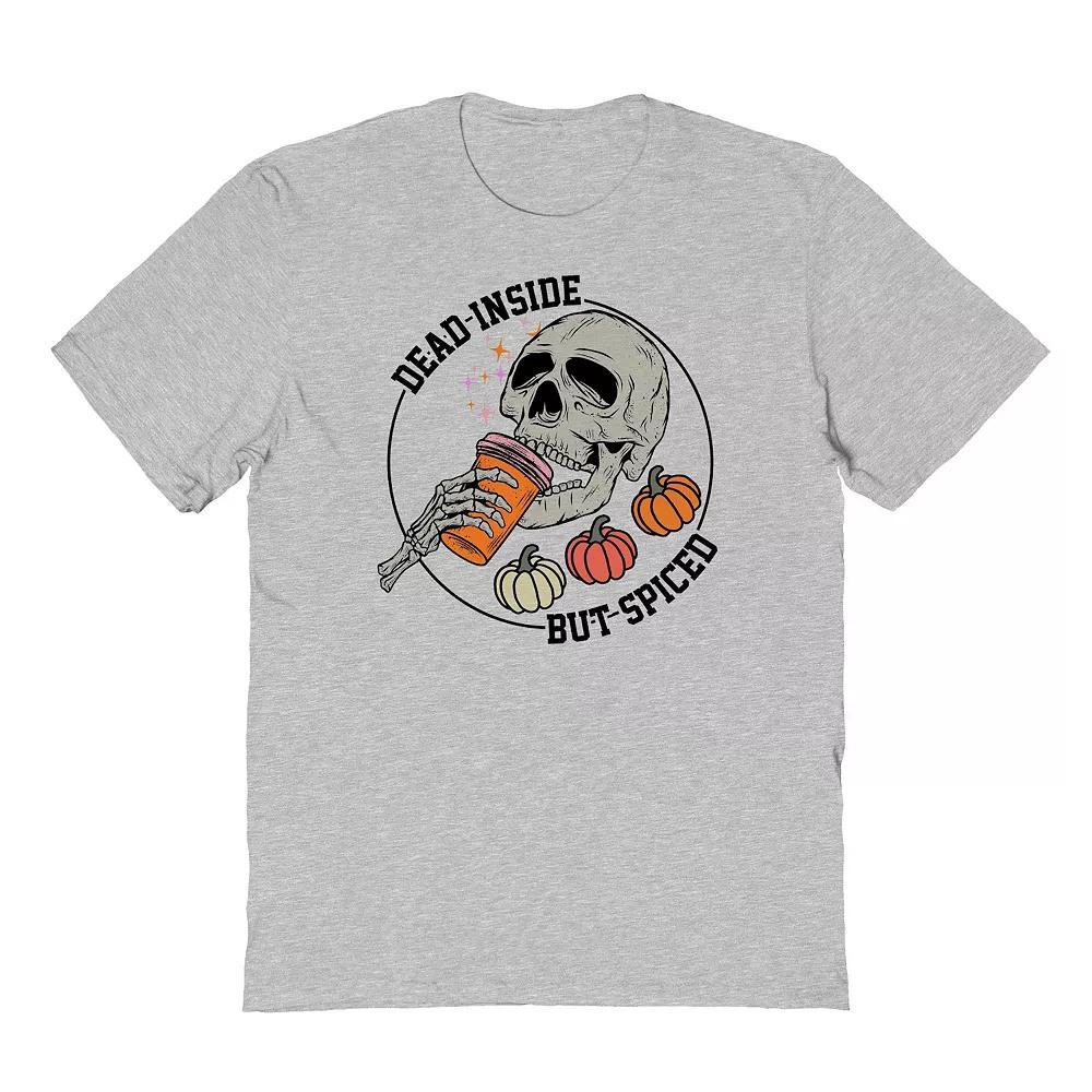 Men's Dead Inside Spiced Halloween Graphic Tee, Size: Medium, Sport Gray Product Image