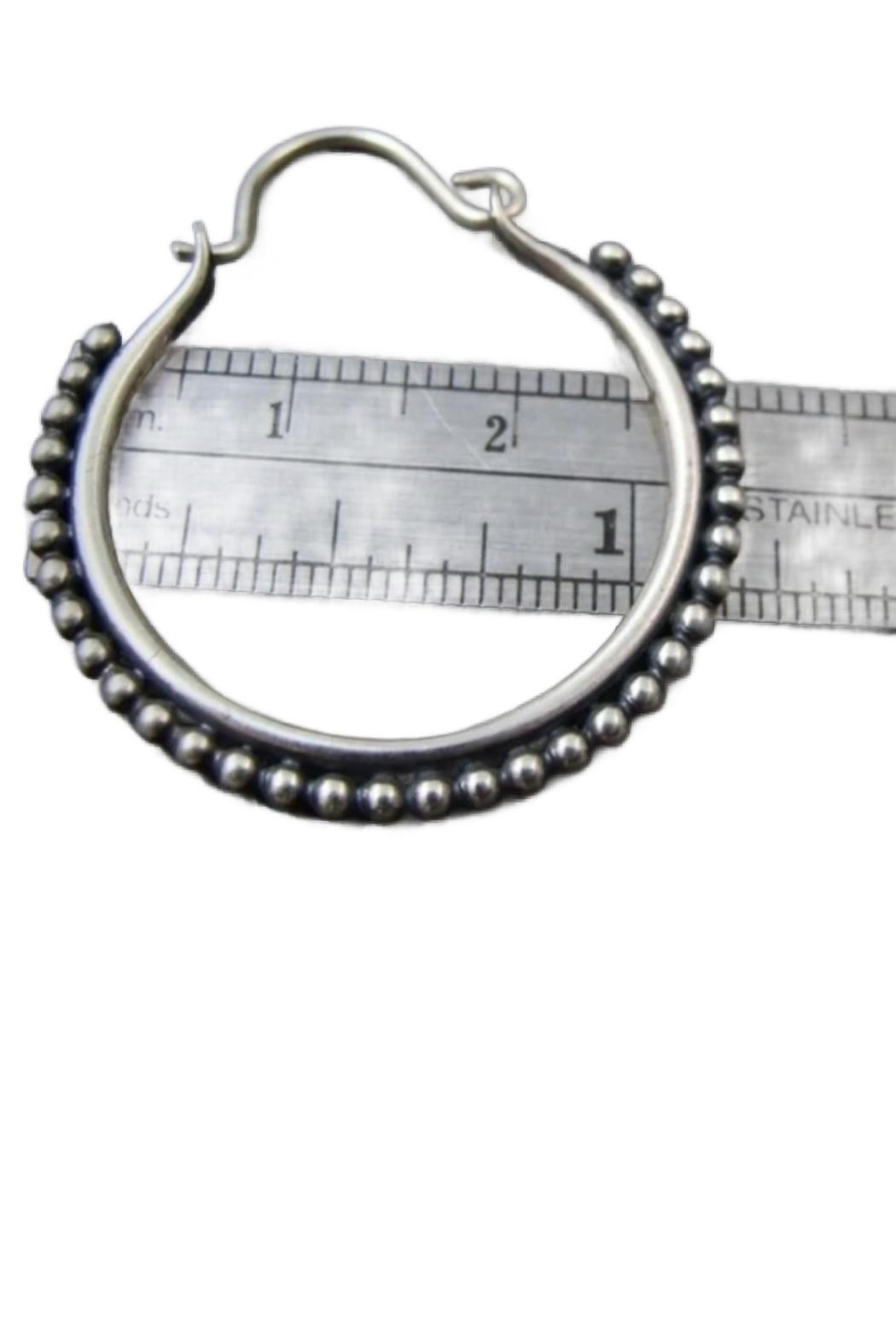 Silver Ball Hoop Earrings Product Image