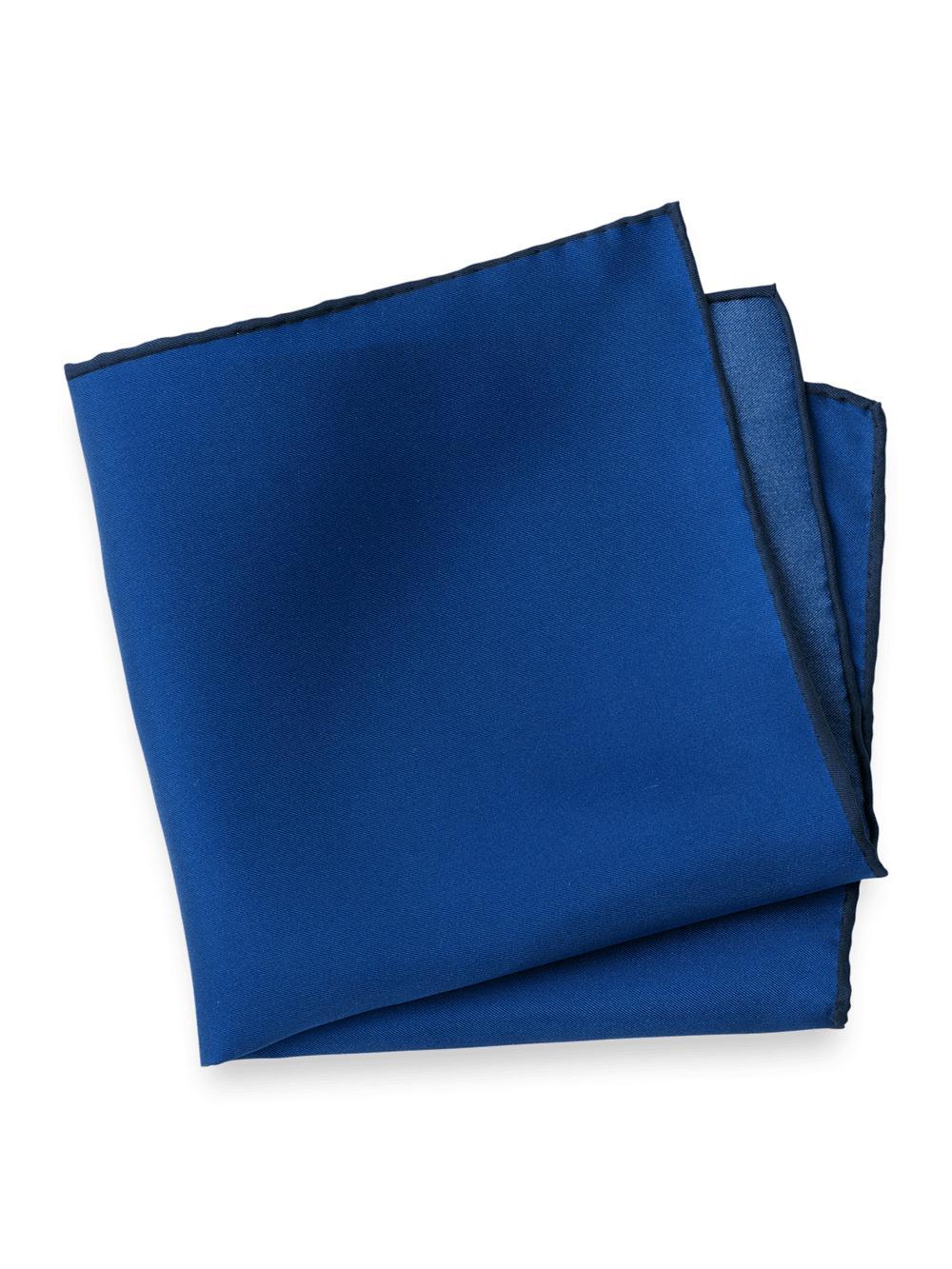 Houndstooth Silk Pocket Square - Burgundy Product Image