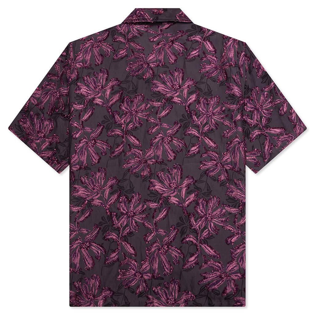 Flower Cut Cabana Shirt - Charcoal Male Product Image