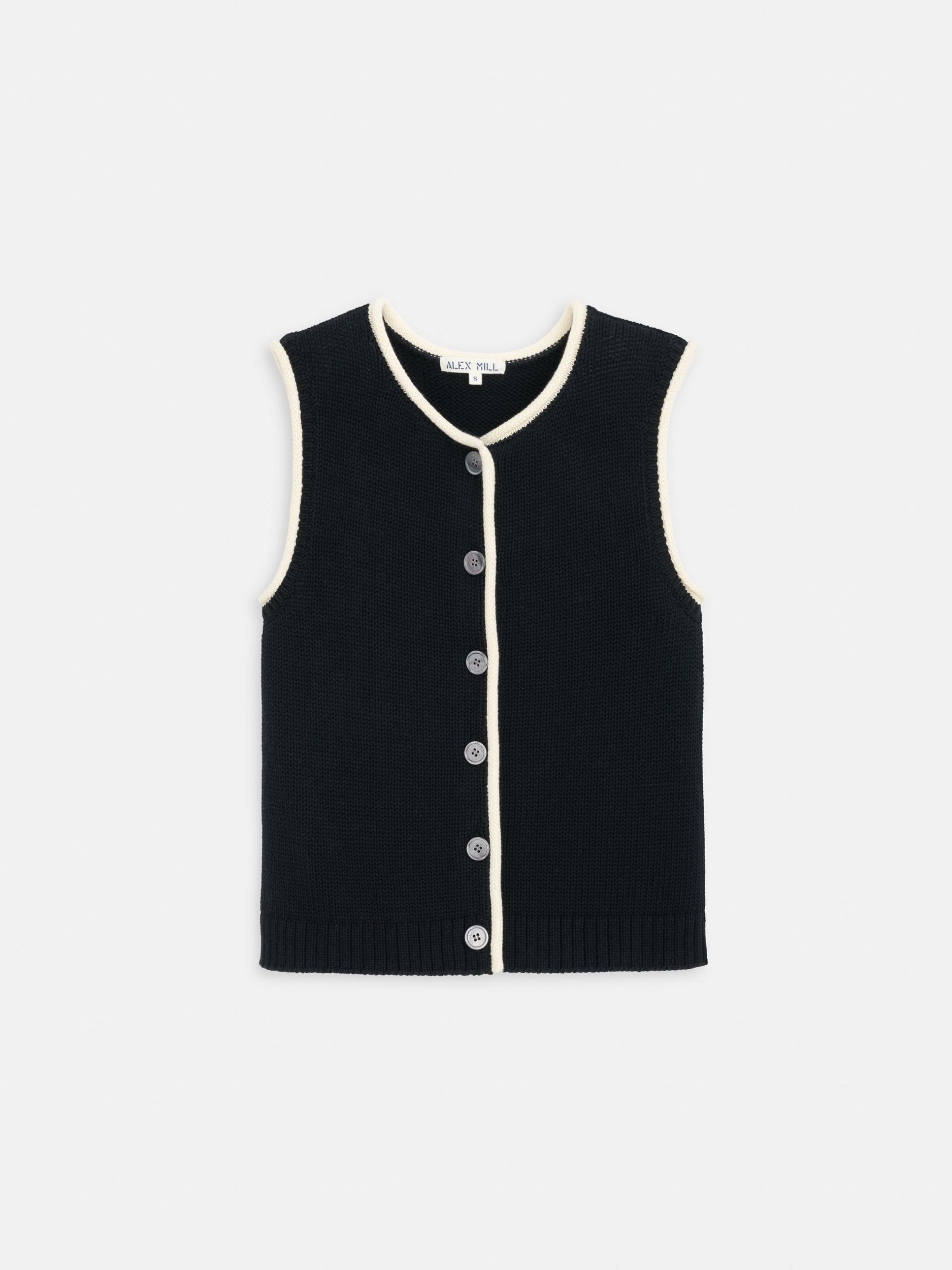 Bridget Tipped Vest in Cotton Product Image