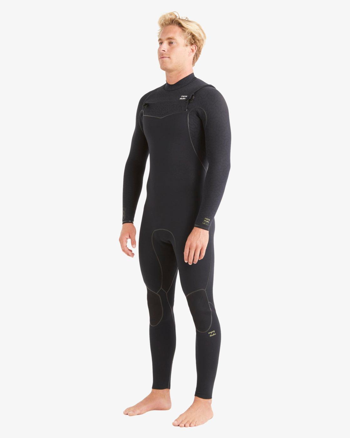 3/2mm Furnace Natural Chest Zip Wetsuit - Black Male Product Image