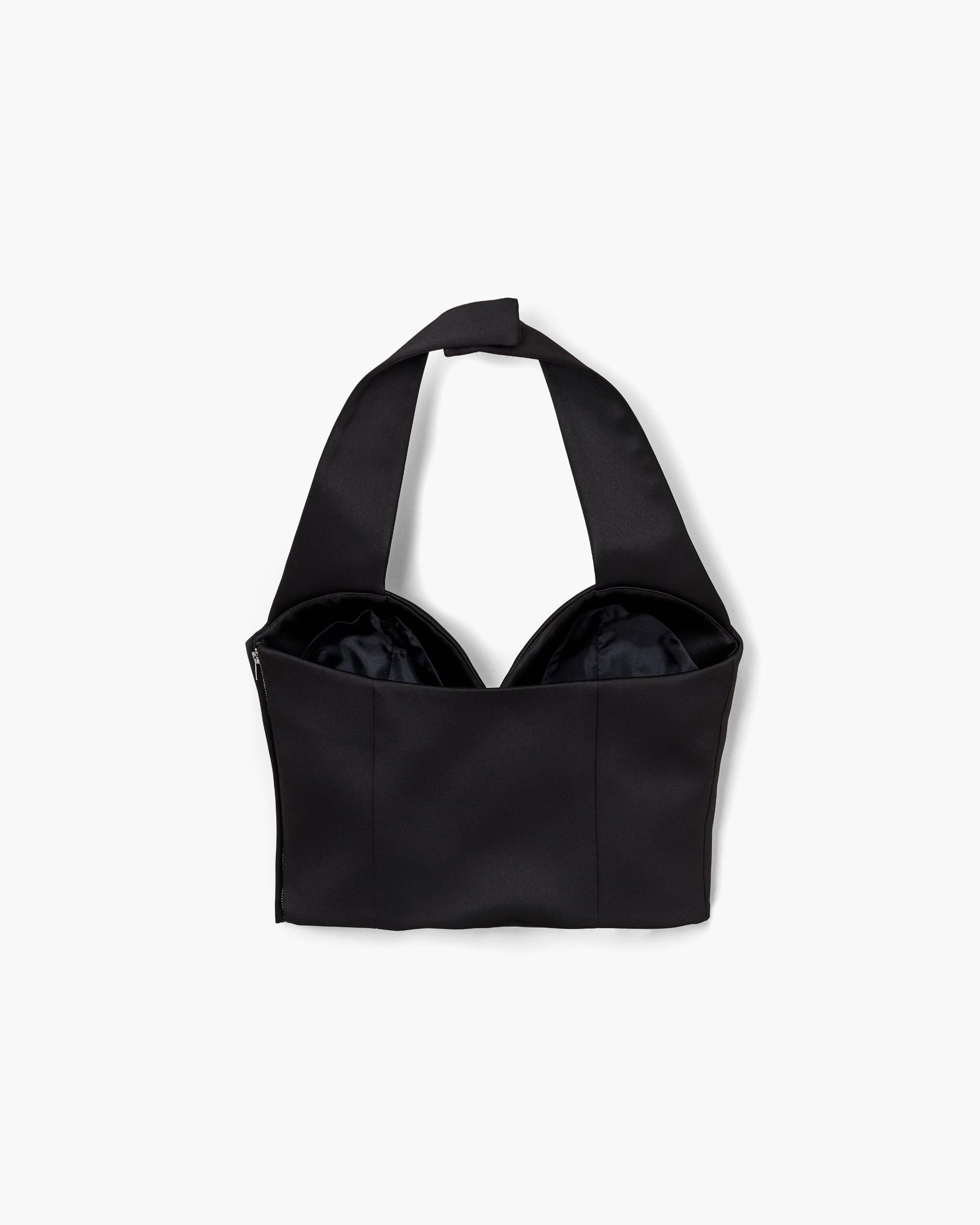 Sculpted Satin Halter Top Product Image