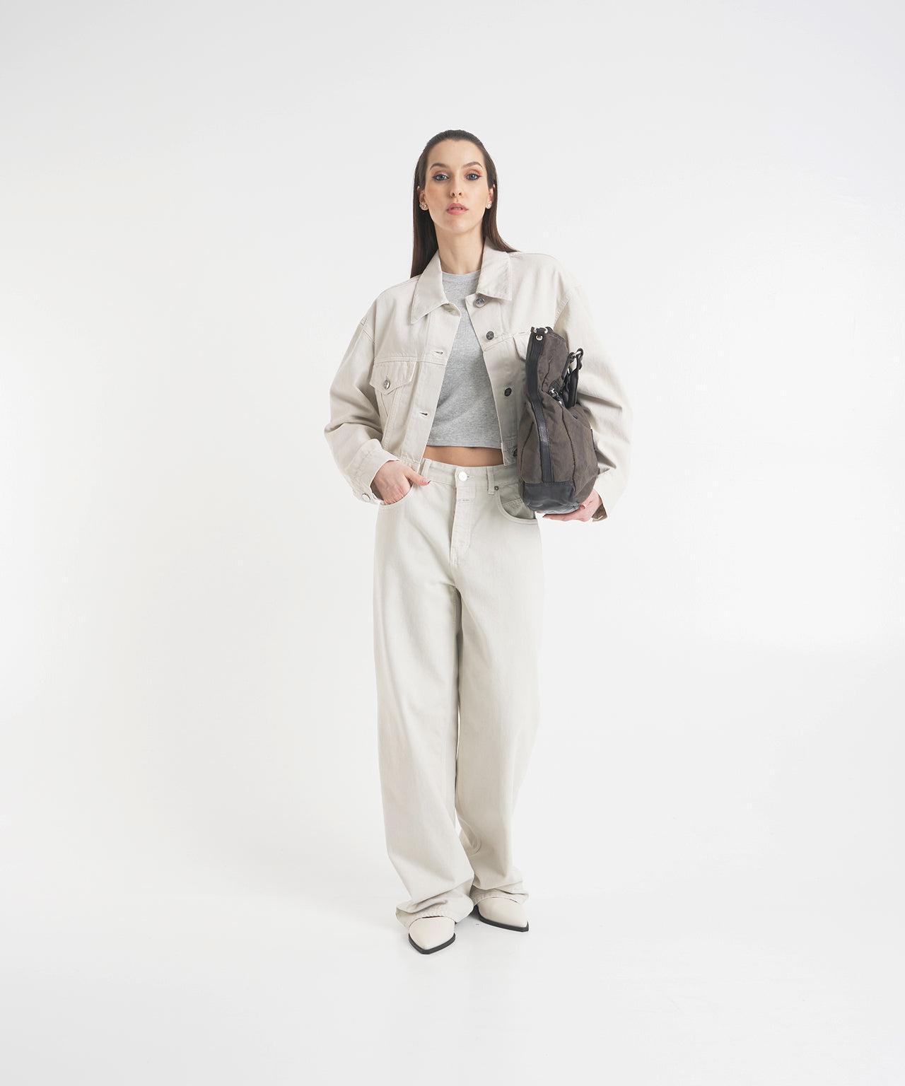 Cropped denim jacket Product Image