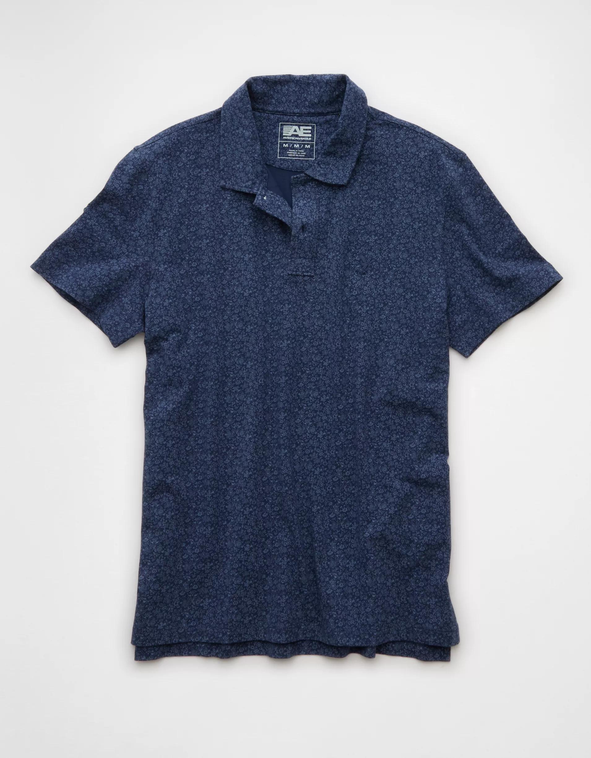 AE 24/7 Club Logo Printed Polo Shirt Product Image