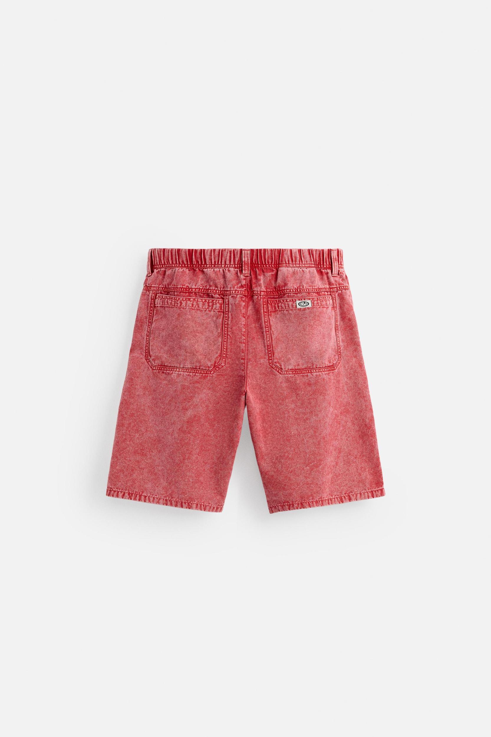 WASHED RELAXED FIT BERMUDA SHORTS Product Image