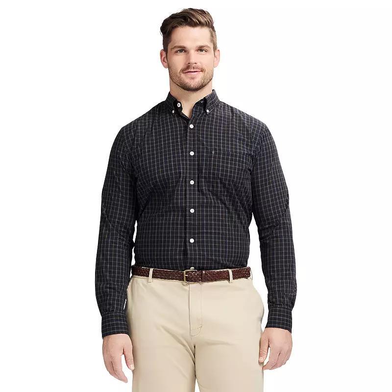 Big & Tall IZOD Performance Long Sleeve Plaid Button Down Shirt, Men's,  Product Image