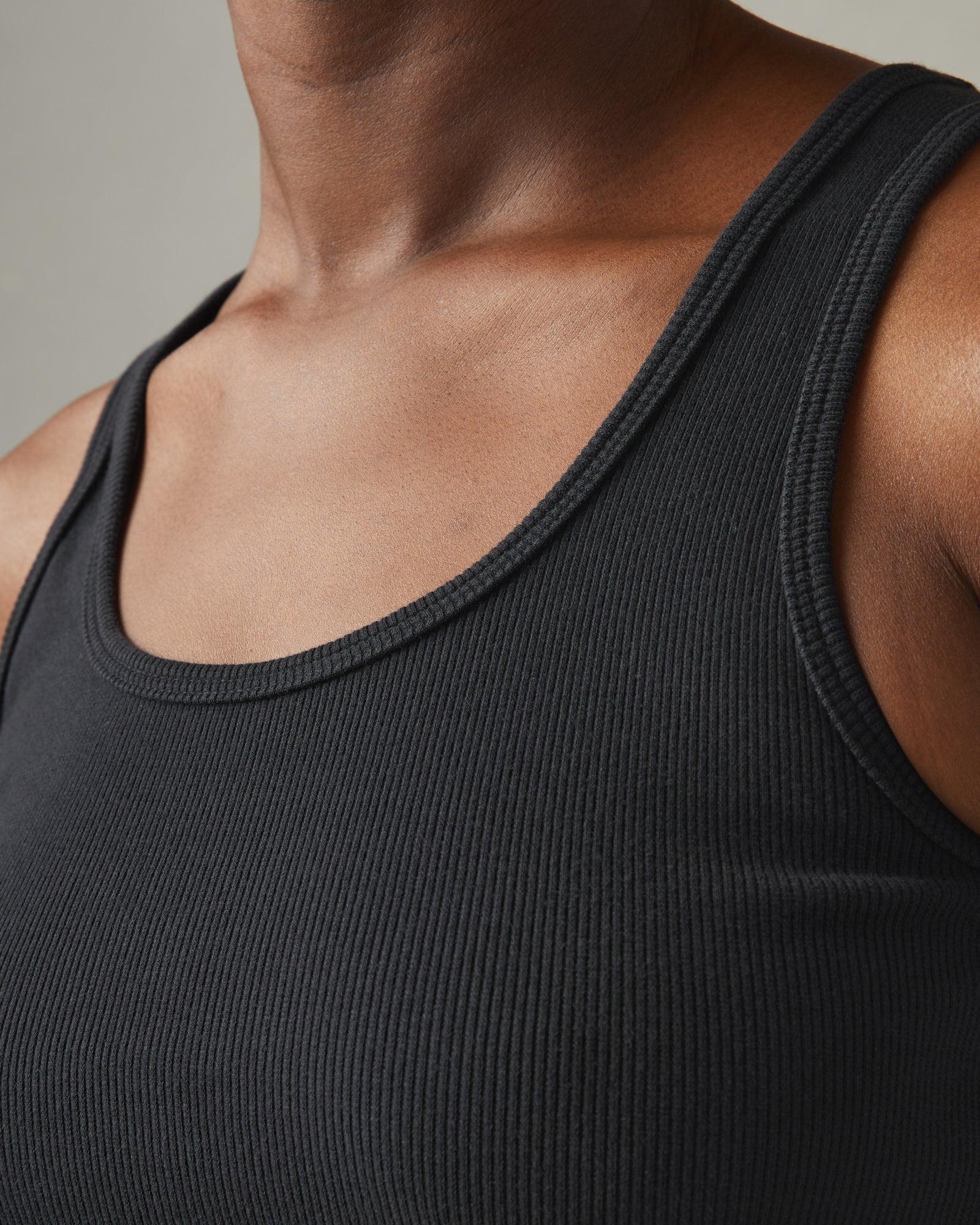 Rib Tank - Black Product Image