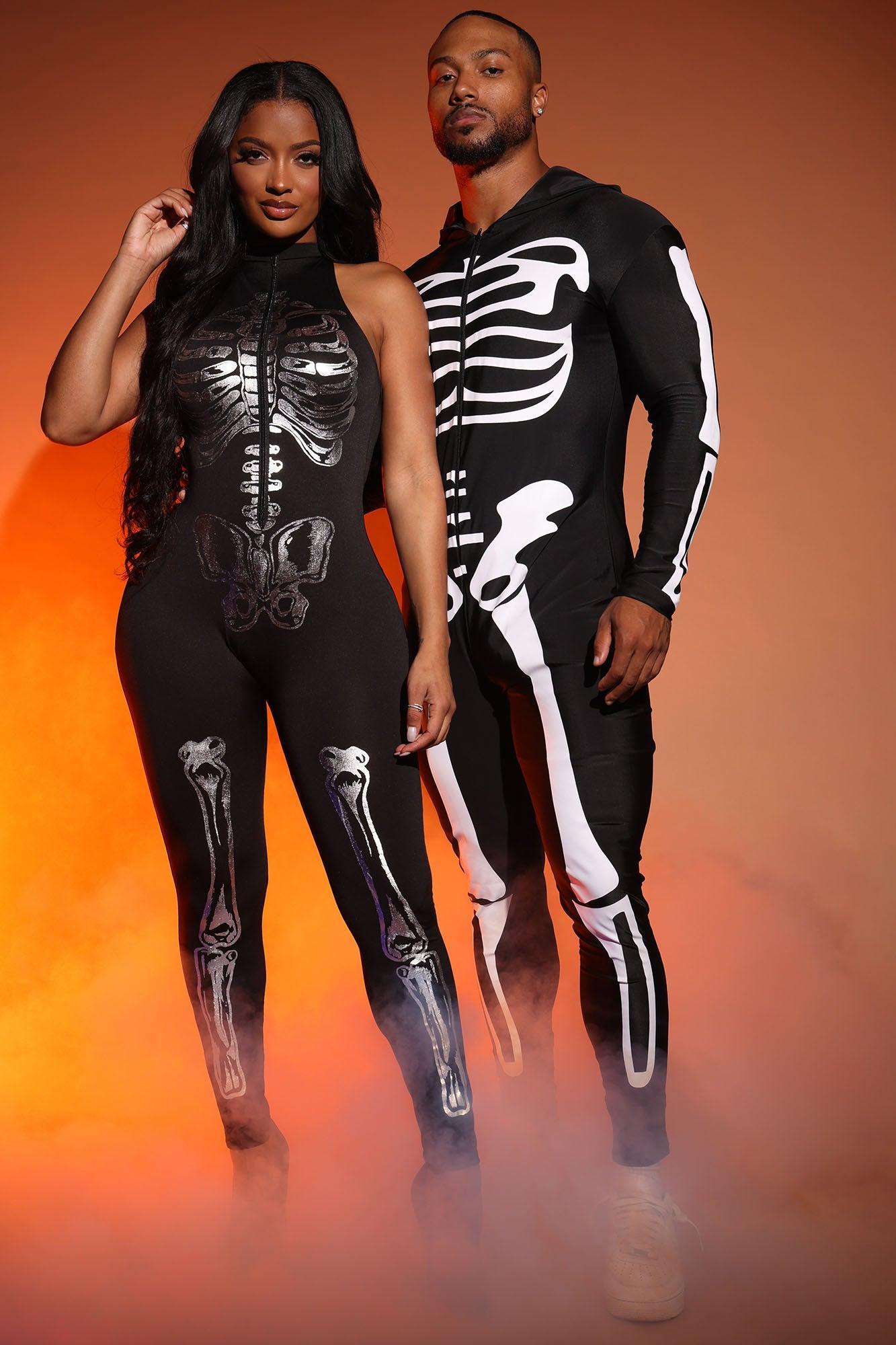 Sexy Skeleton 1 Piece Costume - Black Product Image