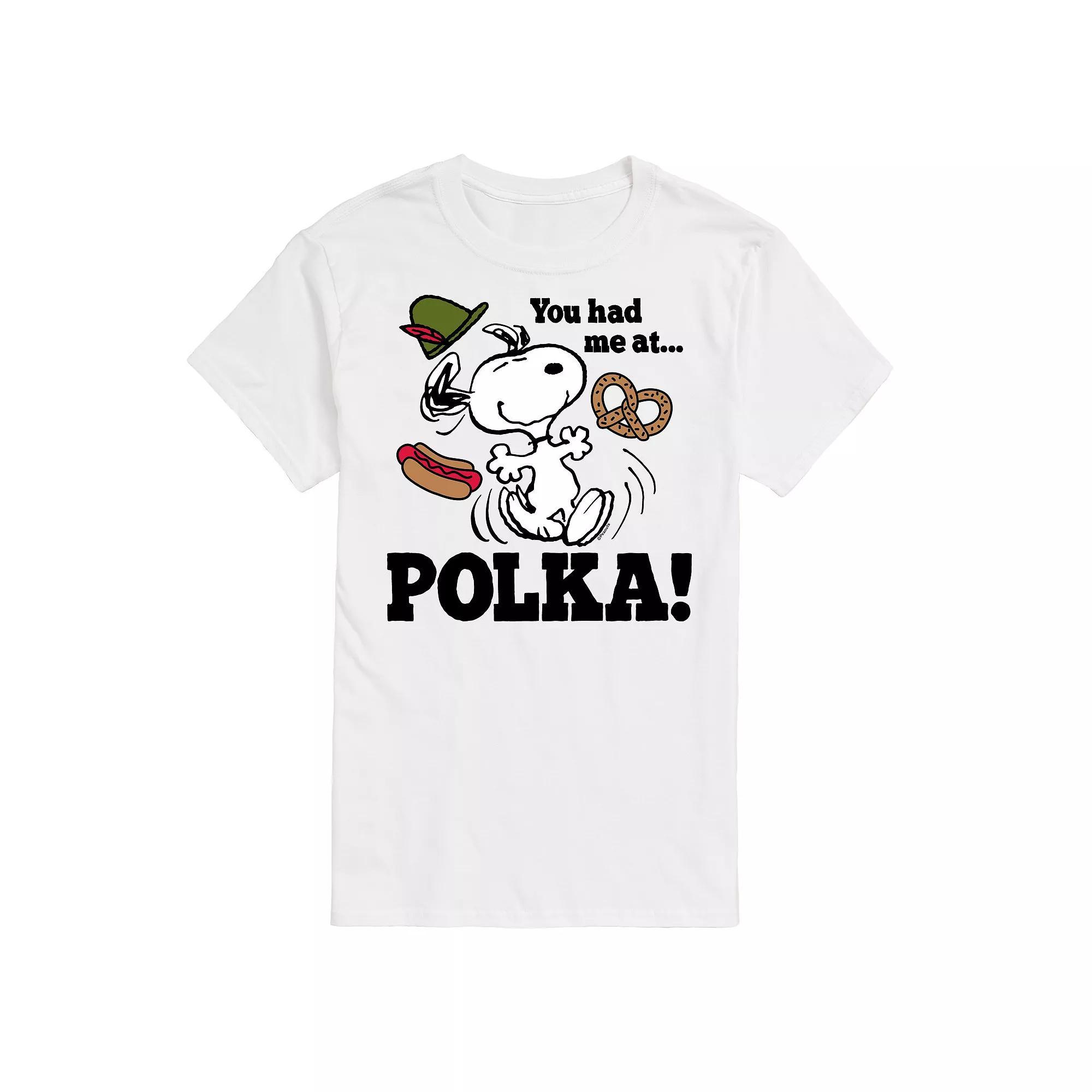 Men's Peanuts You Had Me At Polka Graphic Tee, Size: XL, White Product Image